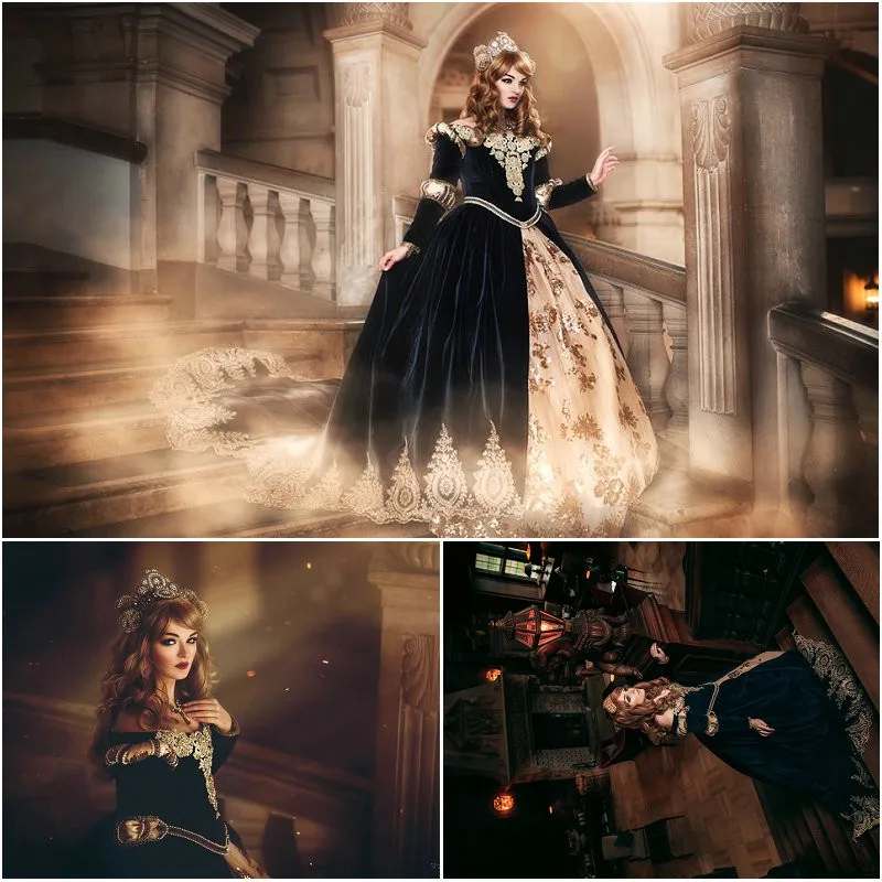 В продаже SC-3000 викторианская готика/Civil War Southern Belle бальное платье Хэллоуин театральный фильм платье в виде раструба