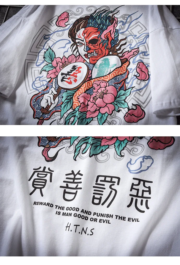 KUANGNAN, японский стиль, белая футболка для мужчин, Harajuku, футболка для мужчин, футболка для мужчин, летний топ, футболки, хип-хоп Уличная одежда, 5XL, новинка