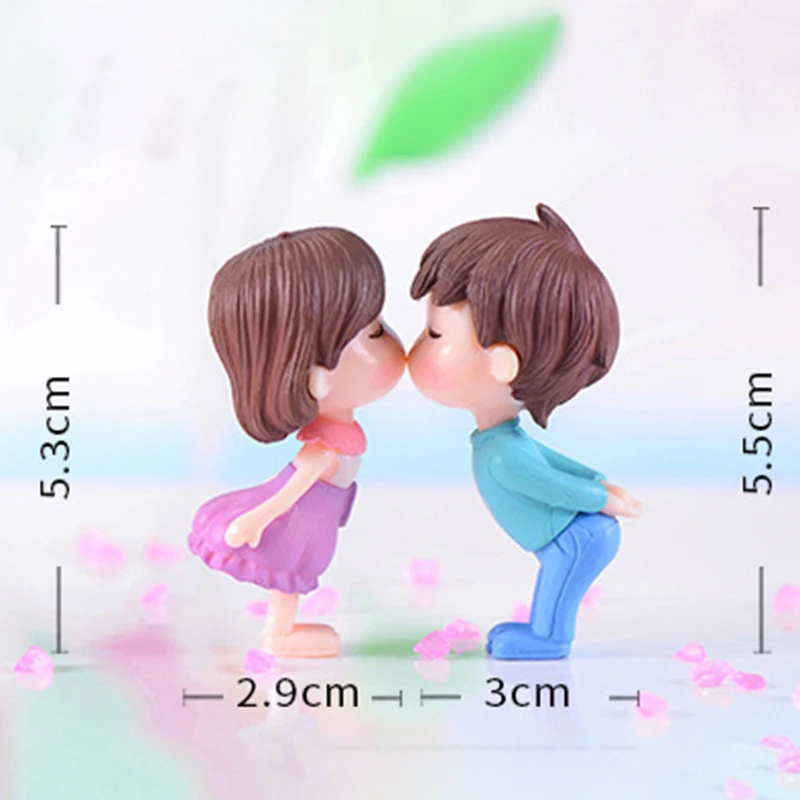 2 шт. фигурки влюбленных сказочные украшения для сада домашний декор миниатюрная
