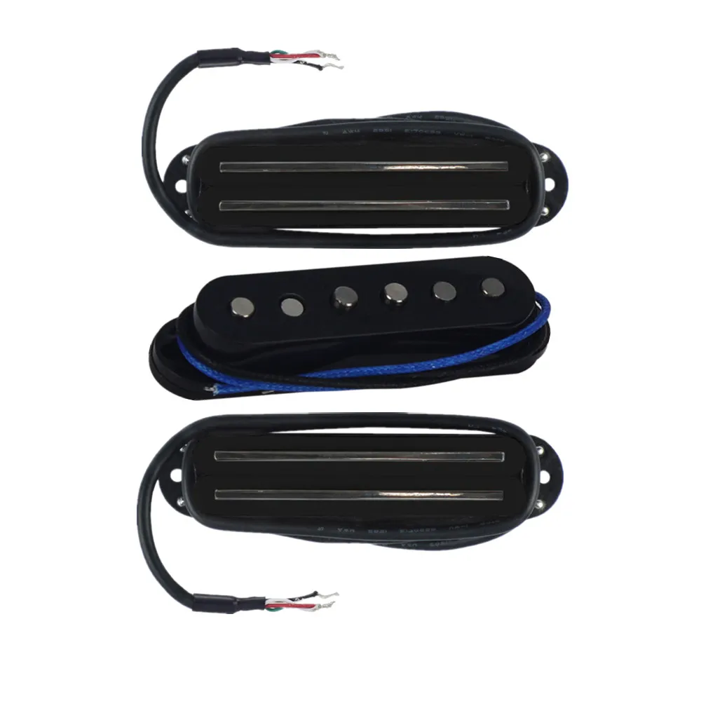 FLEOR 3 шт./компл. Dual Hot Rail Humbucker пикапы и ошеломленный полюс Alnico V гитара с одной