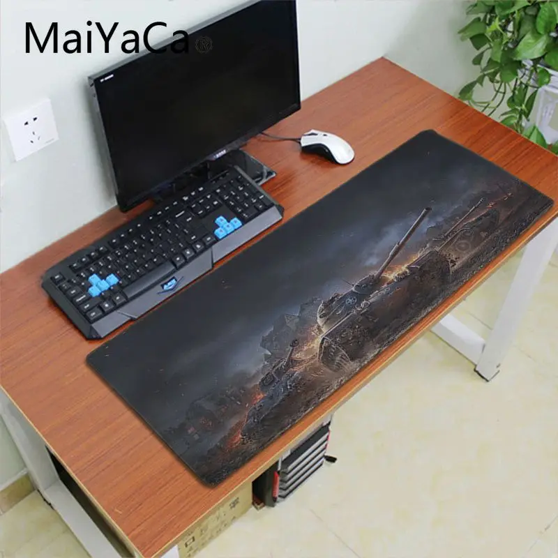 Maiyaca милый коврик с изображением танки для мышки в стиле аниме большой игровой