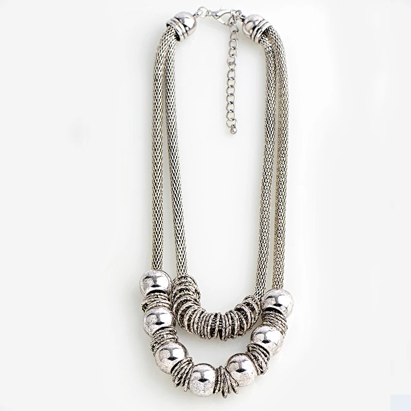 Богемные эффектные серебряные античные ожерелья ювелирные изделия винтажные