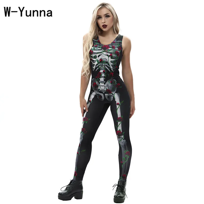 Женская модная одежда W Yunna новые эластичные комбинезоны с цветочным рисунком
