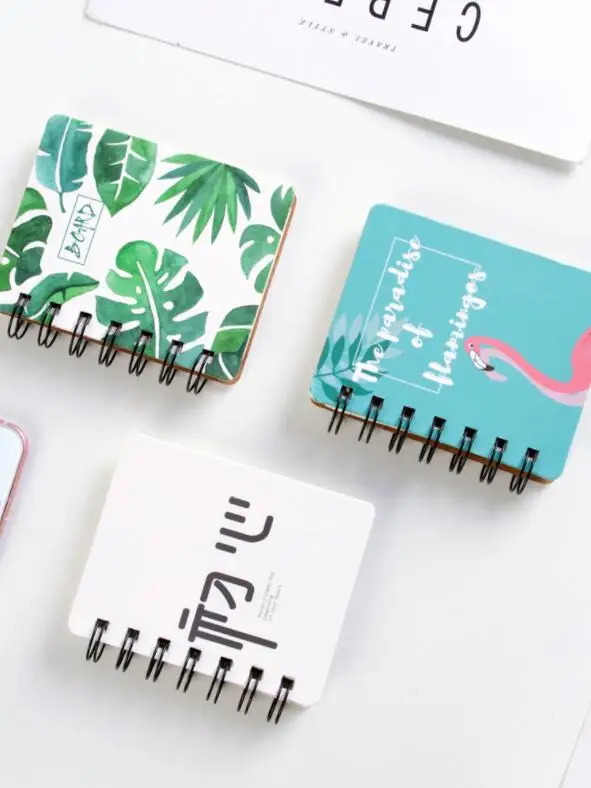Fresh Spiral Coil Notebook 3 PCS/Lot Cute School Supplies Student Small Book Creative Diary Planner | Канцтовары для офиса и