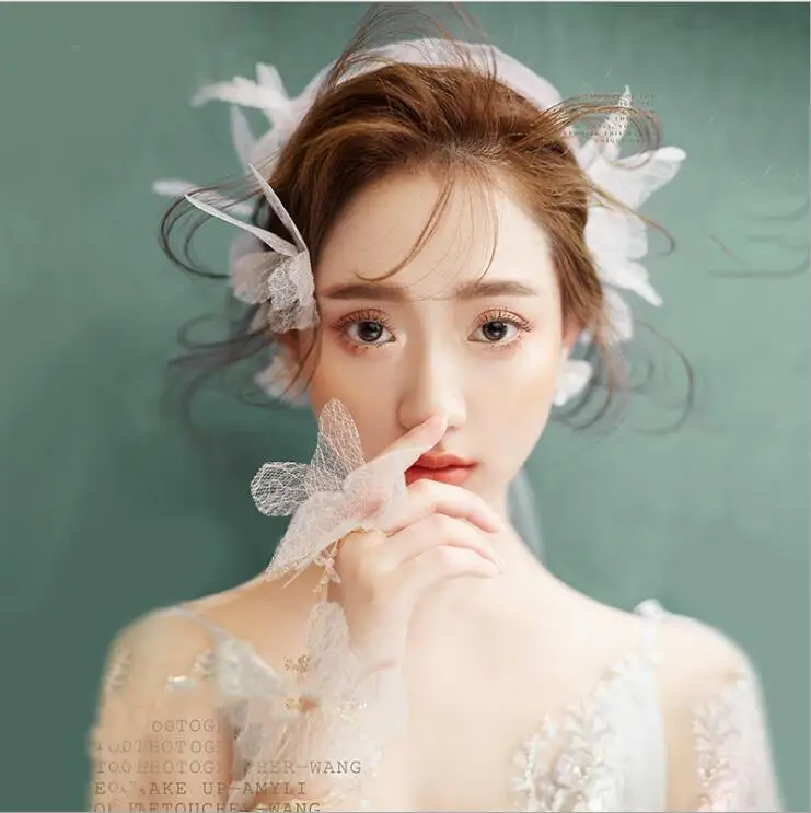 Свадебное платье свадебная тиара Отдел феи белая бабочка головная повязка