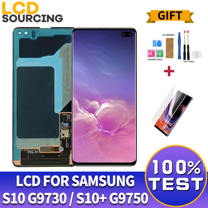 ЖК дисплей Amoled для Samsung S10 G973 G973F сенсорный экран в сборе с дигитайзером s10 + сменный