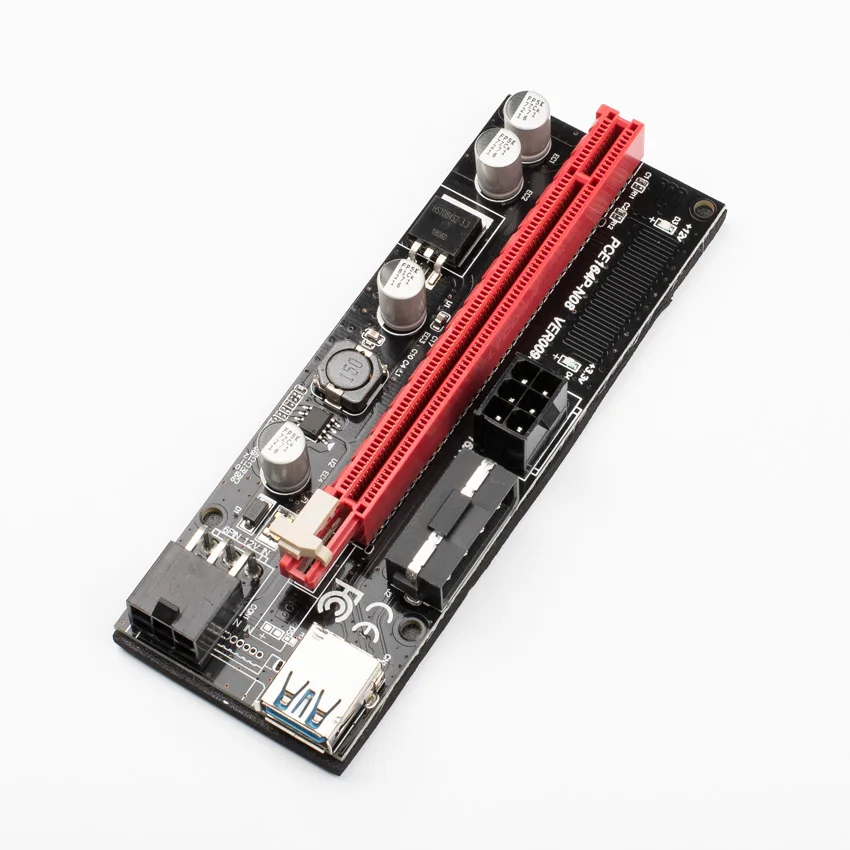 2018PCI E Riser PCI Express 009 S 1X к 16X Card 60 см USB 3 0 SATA для 6Pin мощность кабель BTC Bitcoin горно Miner| |