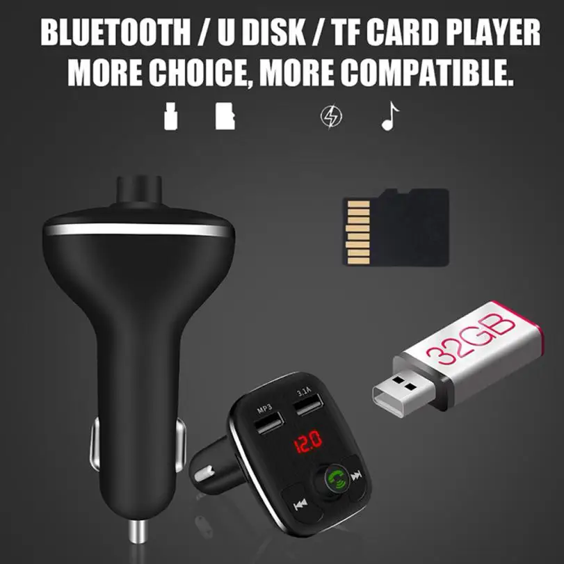 Новые автомобильные зарядные устройства с двумя usb-портами Bluetooth FM передатчики