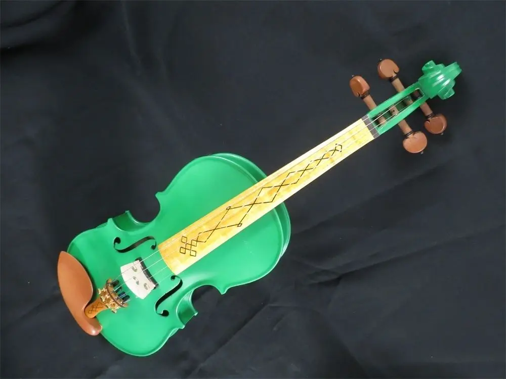

Green colors electric&acoustic violin 4/4 with case,bow,rosin,line kit