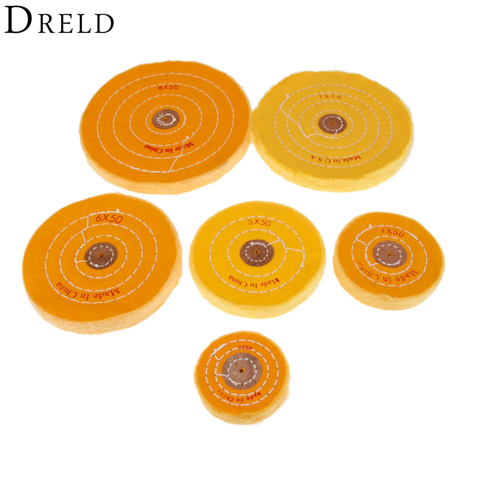DRELD 1 шт. Аксессуары Dremel 75 200 мм желтая хлопковая ткань полировочное колесо