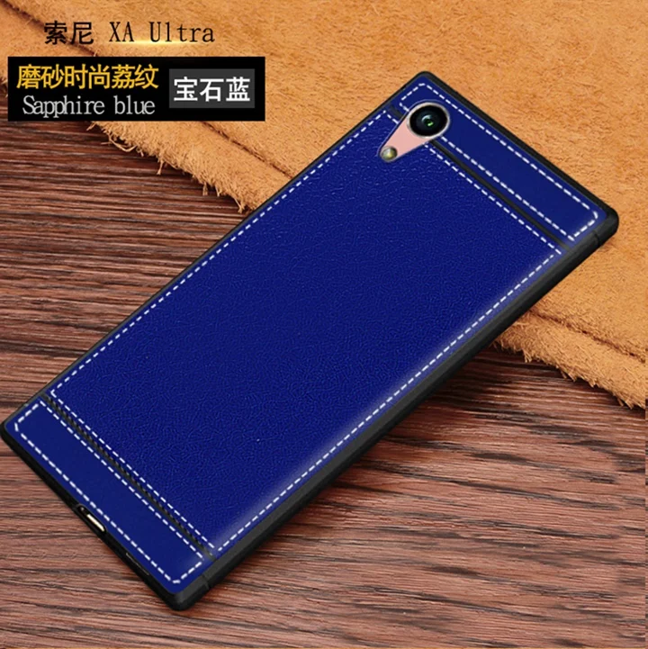 Чехол для Xperia XA Ultra Funda кожаная текстура мягкий силиконовый чехол Coque Sony F3211 F3212 F3215