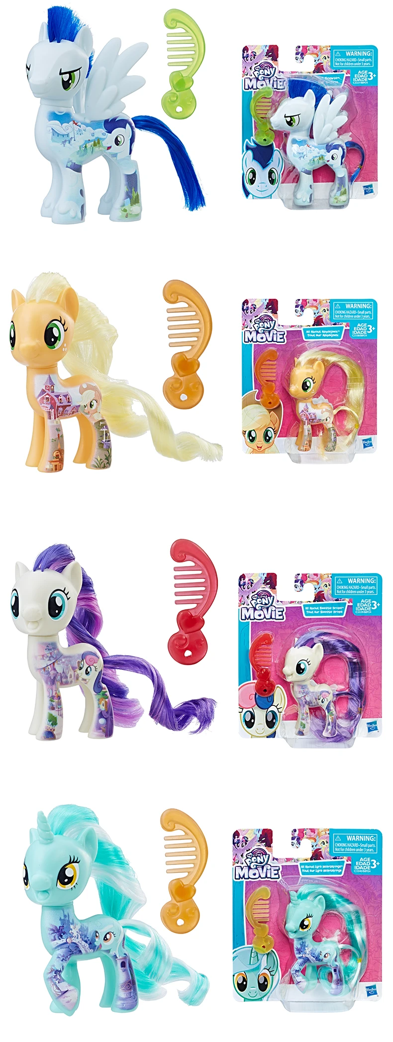 FurReal Friends, My Little Pony с рисунком из мультфильма «Мой Маленький Пони» друзей 3-дюймовая пленка маленькие пони всех цветов радуги; платье в серии «Lyra Heartstring редкость фигурка коллекционная игрушка