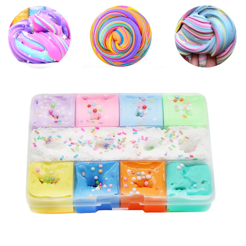 200 мл 9 Цвет смешивания облако Cotton Candy слизь Детский пластилин Toy высокого качества