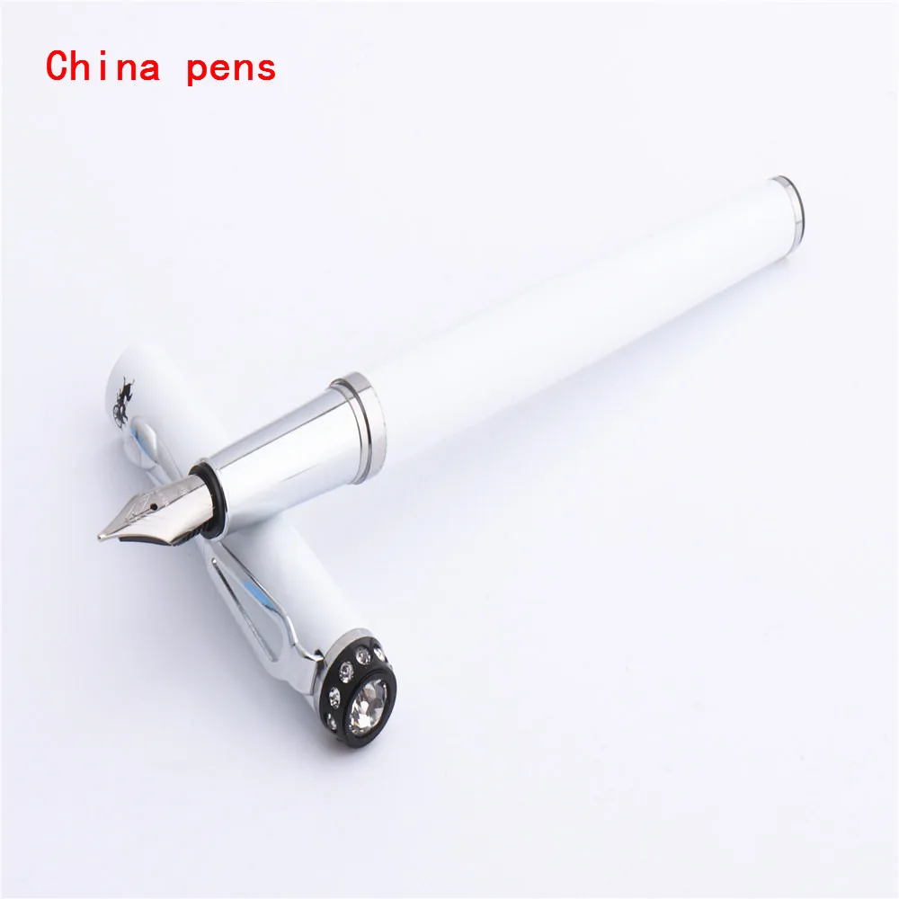 JINHAO 301 инкрустированный алмазами шляпа Канцтовары офисный школьный принадлежности financy tip чрезвычайно тонкие Перьевые Ручки Новинка - Цвет: A-1