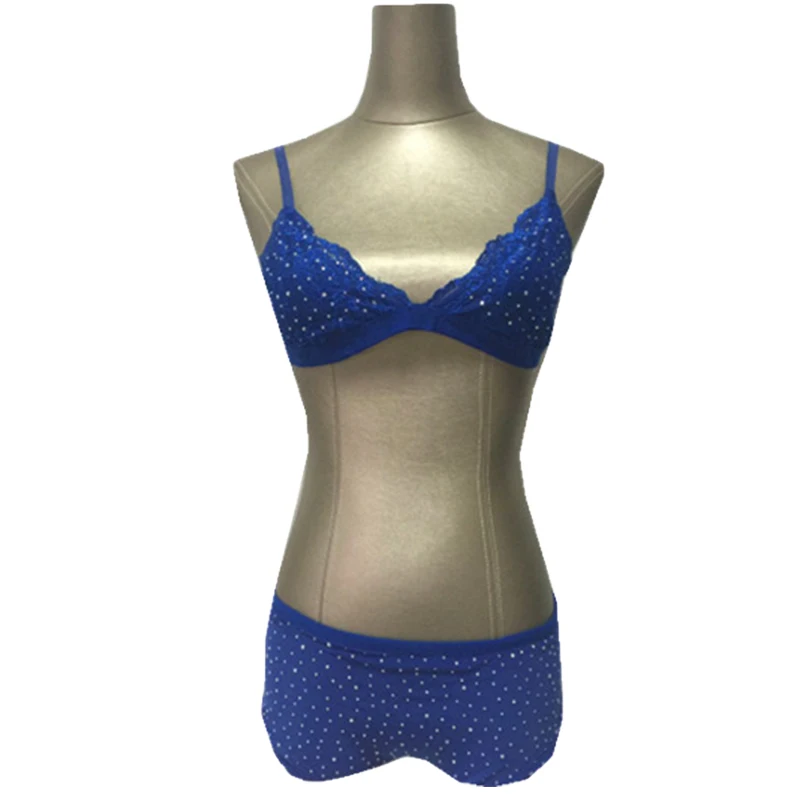 Комплект нижнего белья для женщин комплект пуш ап с блестками кружевной Бралетт