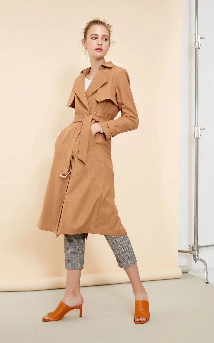 Vero Moda женский минималистичный Тренч на шнуровке со скрытыми пуговицами | 318321537