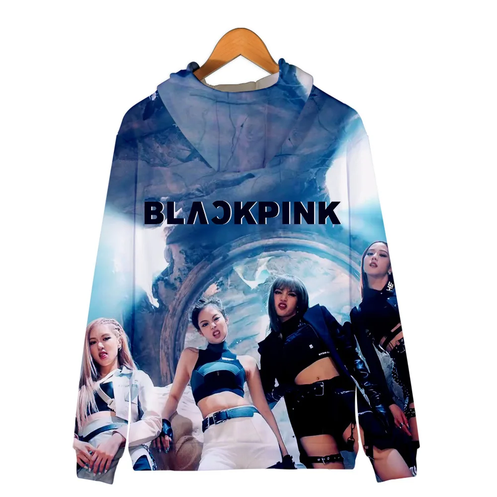 KPOP BLACKPINK толстовка на молнии с 3D принтом в Корейском стиле, черный, розовый, KILL THIS LOVE Album, для мужчин и женщин, в стиле хип-хоп, свитшот на молнии с капюшоном, верхняя одежда