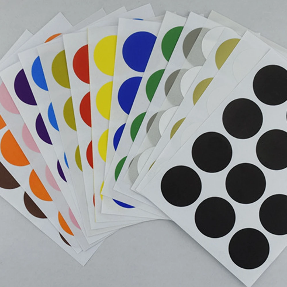 

12Pcs/Lot Candy Color 25mm DIY Stickers Colorful Writing Round Circle Sticker Labels Dot Blank Self-adhesive Paper Tag Stickers