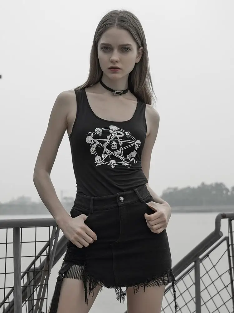 Женская джинсовая юбка PQ551BQ розовая с воланами в стиле панк размер (S L)|Женские