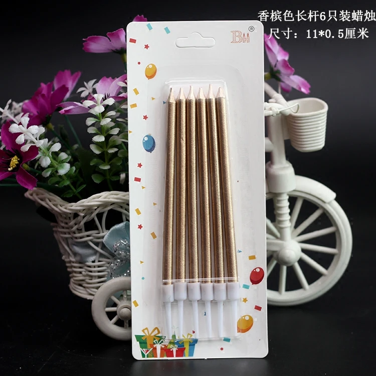 Высокое качество день рождения свеча покрытая тонкая свадьба торт украшение