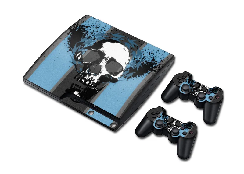 Виниловая наклейка с черепом для PS3 Slim и 2 контроллеров наклейки Sony Plastation 3 Slim|sticker