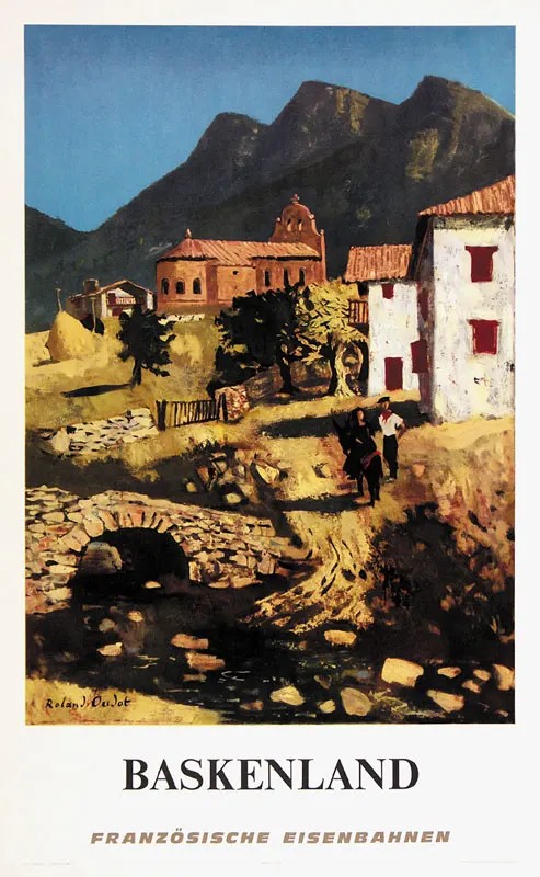 Постеры для путешествий по Франции французская шапла де ле корвуфер