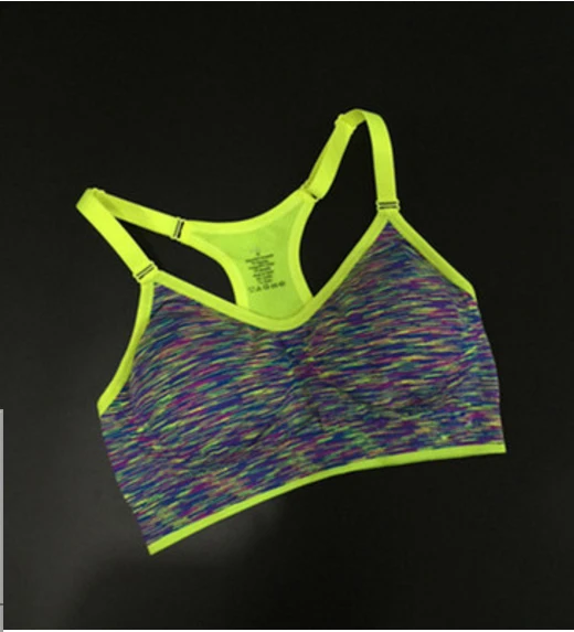 lime green B006 недорогой женский бюстгальтер для йоги темно-синий красный серый Лайм зеленый фиолетовый Быстросохнущий Спортивный бюстгальтер с регулируемыми бретельками спортивный жилет для бега в спортзале - Цвет: lime green
