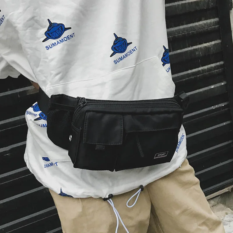 Модная Мужская поясная сумка мессенджер кожаная для телефона Повседневная