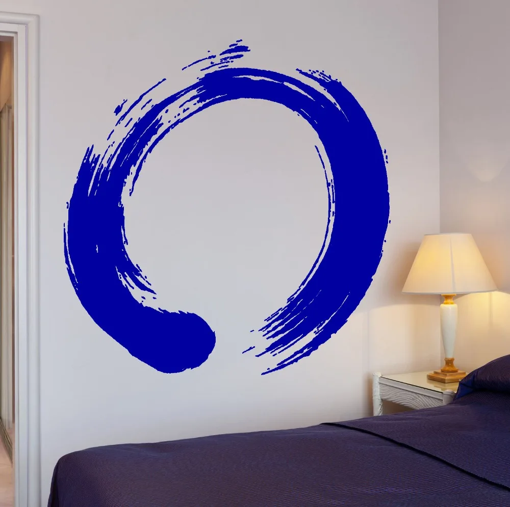 Съемная виниловая круглая наклейка Enso Zen буддизм каллиграфия Япония настенные