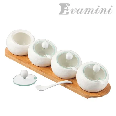 Творческая Кухня Керамические Приправы Бак ящик Для хранения держатель