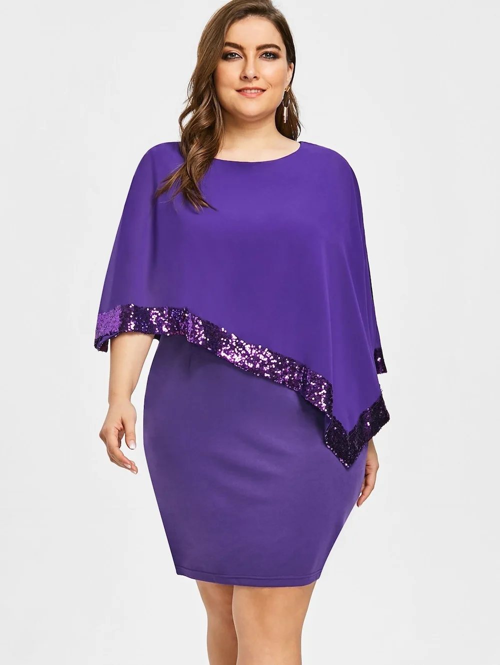 Шифоновые платья-карандаш с блестками повседневное однотонное короткое платье