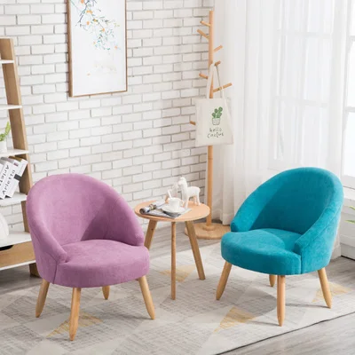 A table two chair Луи Мода маленькая квартира Одиночная ткань диван гостиная балкон ленивый человек Визитер мини - Цвет: A table two chair