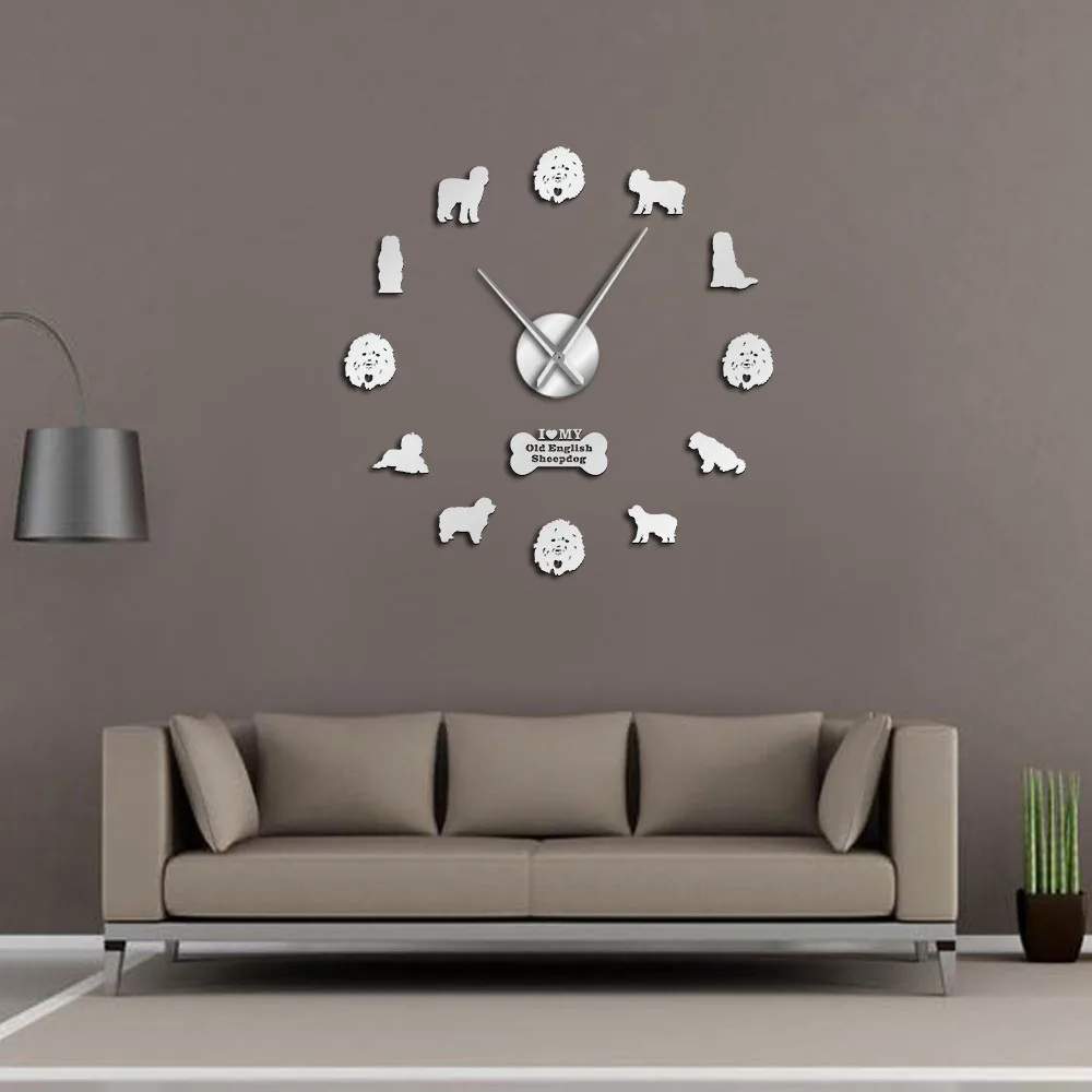 Старинные английские зеркальные наклейки для овчины DIY настенные часы