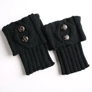 1 пара вязаных носков, гетры, женские манжеты для сапог, носки, 8 цветов, эластичные гетры, женские носки