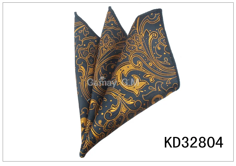 KD32804 Мода Пейсли Карманный квадратный цветочный платок для костюмов 23 см* 23 см носовой платок для мужчин и женщин Брендовые костюмы карманные полотенца носовой платок - Цвет: KD32804