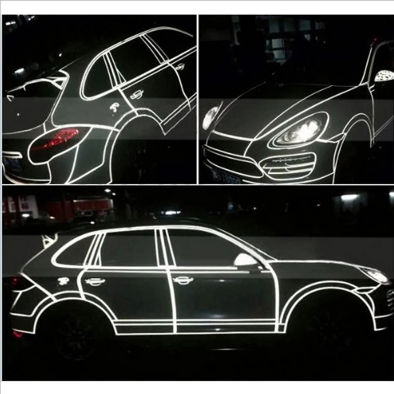 Car Safety Mark Reflective Sticker Stying Self Adhesive Warming Auto Motorcycle Strips Exterior Accessories |
