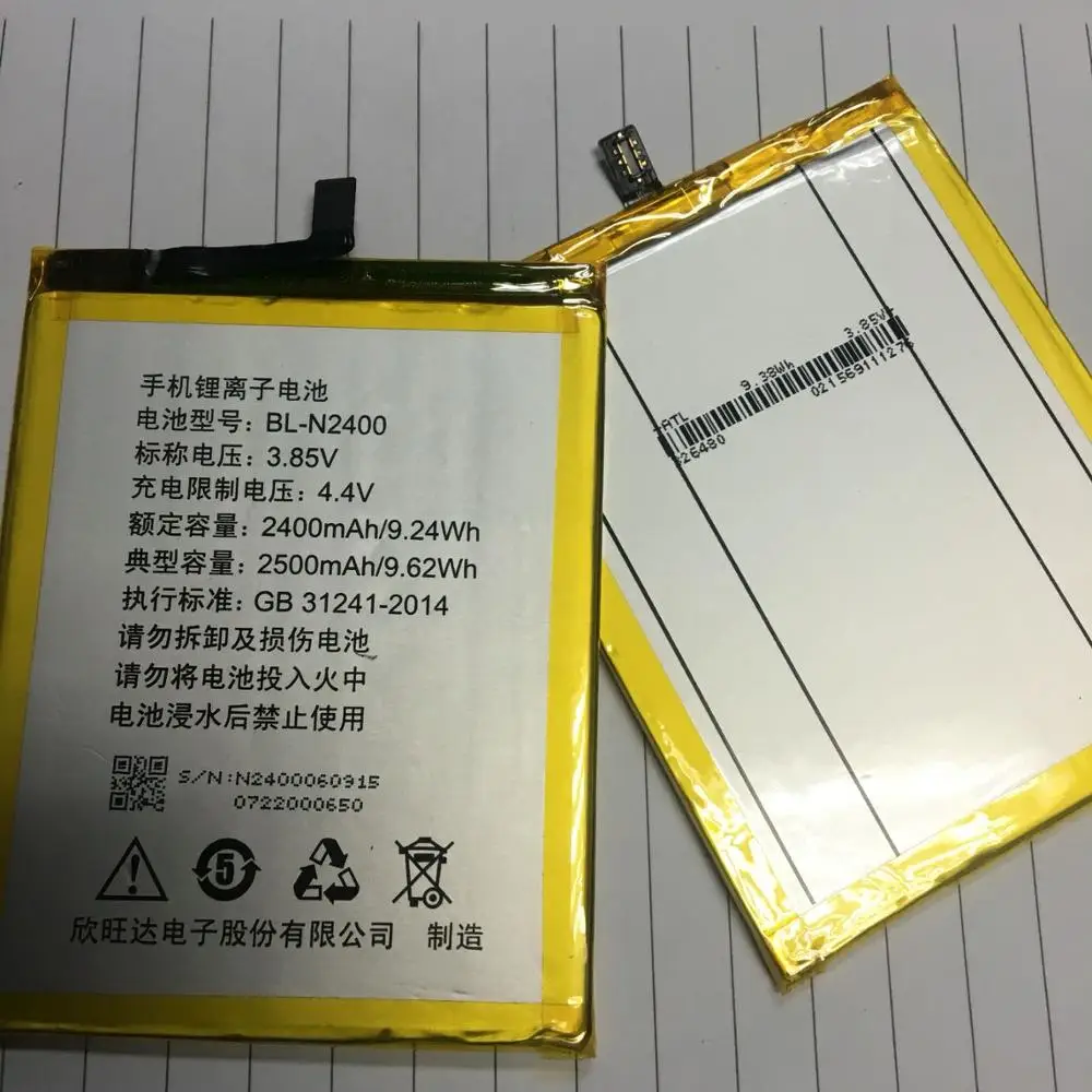 Высокое качество 9.24wh 2500 mAh большой емкости батареи телефона для GIONEE BL-N2400 батареи смартфона с номером отслеживания