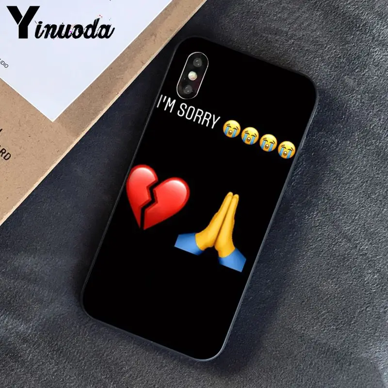 Yinuoda разбитое сердце новое поступление черный чехол для телефона iPhone 8 7 6 6S 6Plus X XS MAX 5 5S SE XR 10 Чехол
