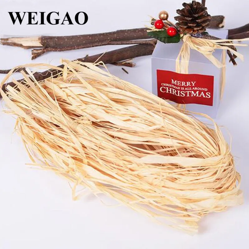 WEIGAO 10 корней/мешок натуральная веревка из рафии DIY ремесла свадебный подарок