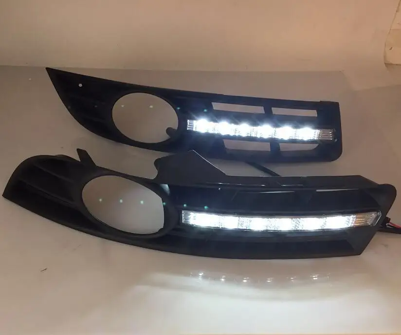 EOsuns светодиодный дневный ходовой светильник DRL для volkswagen VW Passat B6 3C 2006-11, беспроводной переключатель, тусклый контроль, без хромированной версии