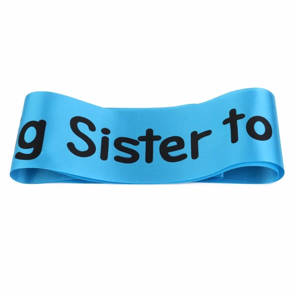 Голубая Розовая атласная лента с поясом для вечеринки в честь будущей матери