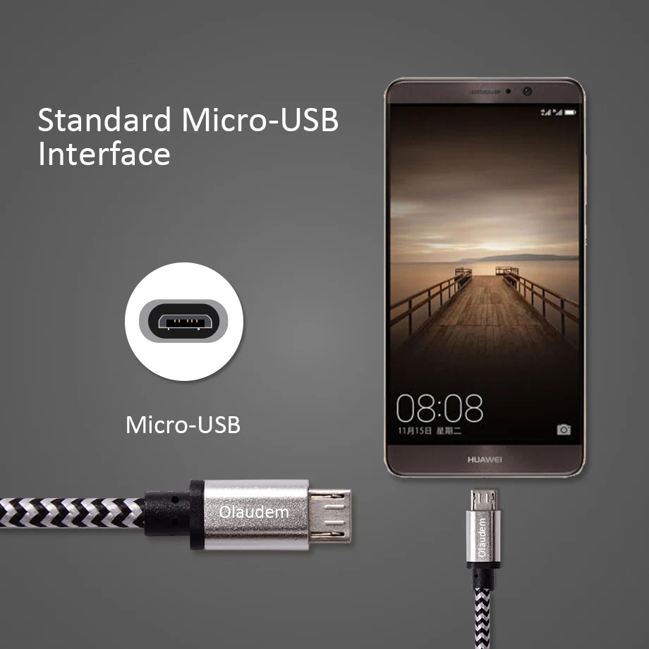 Olaudem кабель для зарядки USB Micro кабели зарядное устройство передачи данных