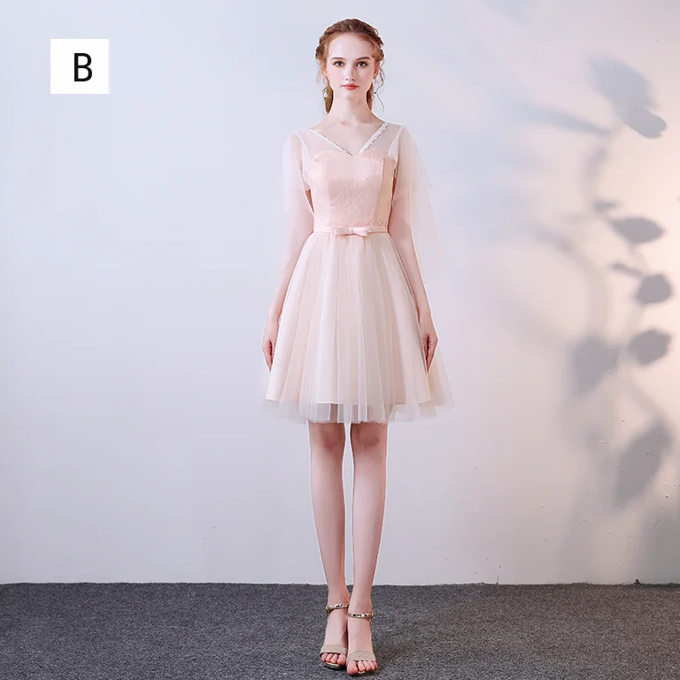 XCOS alibaba Интернет-магазин Коралловое короткое платье для подружки невесты девочек