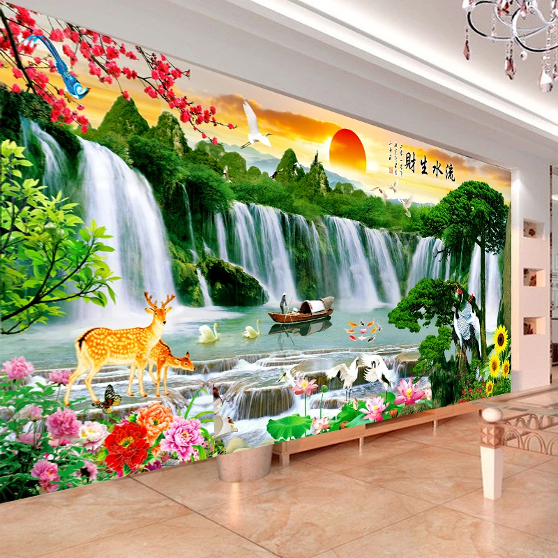 Алмазная вышивка своими руками круглая водная продукция сокровища стразы 5D