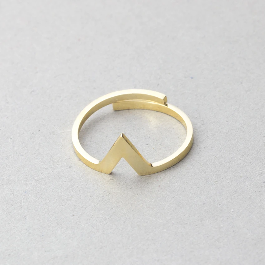 Женское кольцо из нержавеющей стали с геометрическим рисунком|triangle ring|rings for womenring