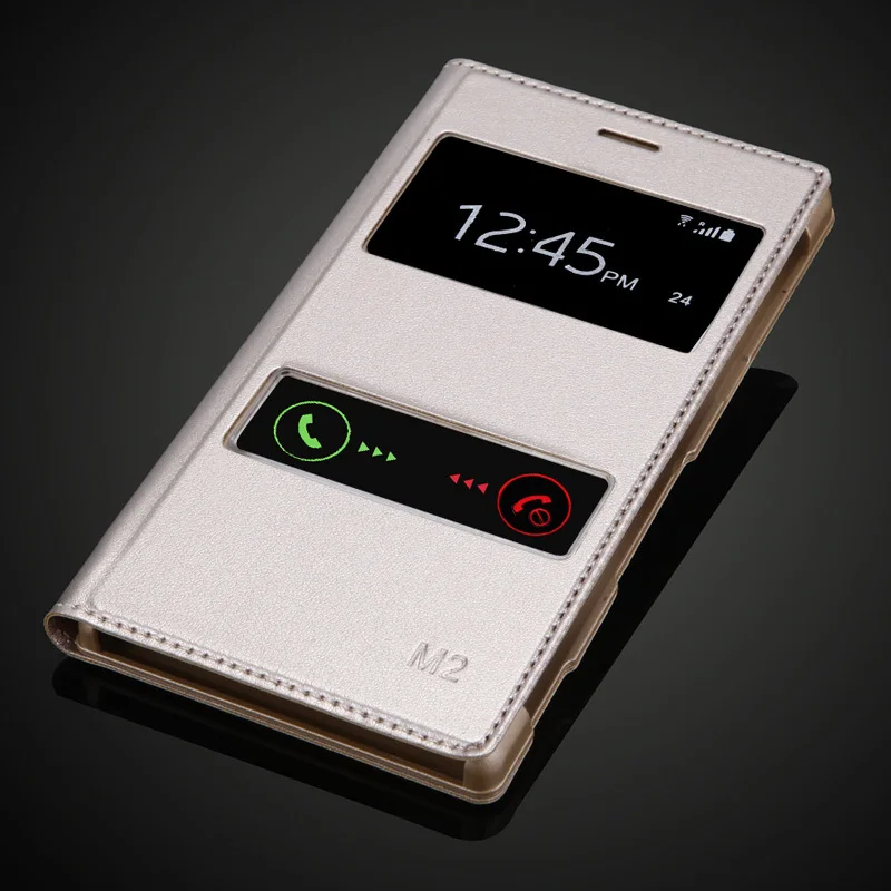 Модный тонкий флип чехол из искусственной кожи с сенсорным экраном и окошком для