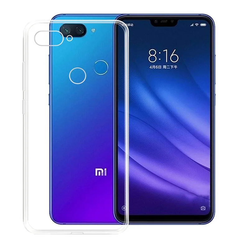 Для Xiaomi 8 Lite 6 6X случае тонкие мягкие ТПУ Силиконовый гель прозрачный чехол задняя