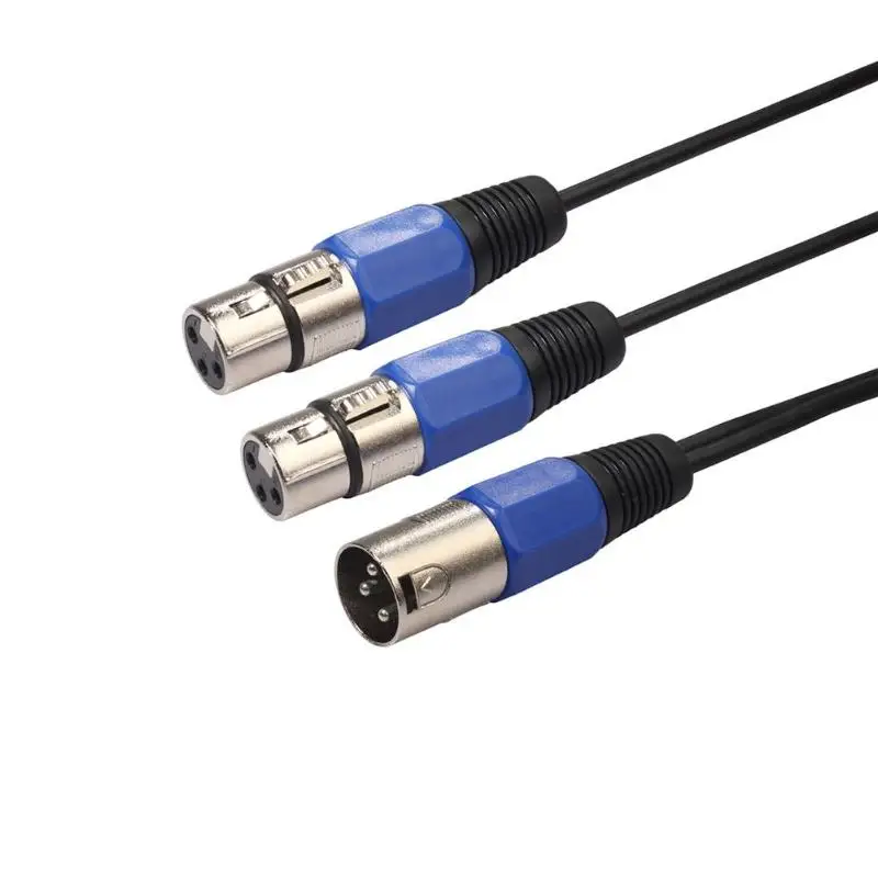 3 контактный разъем XLR для разъема Dual 2 гнездовой Y сплиттер микрофон DJ аудио