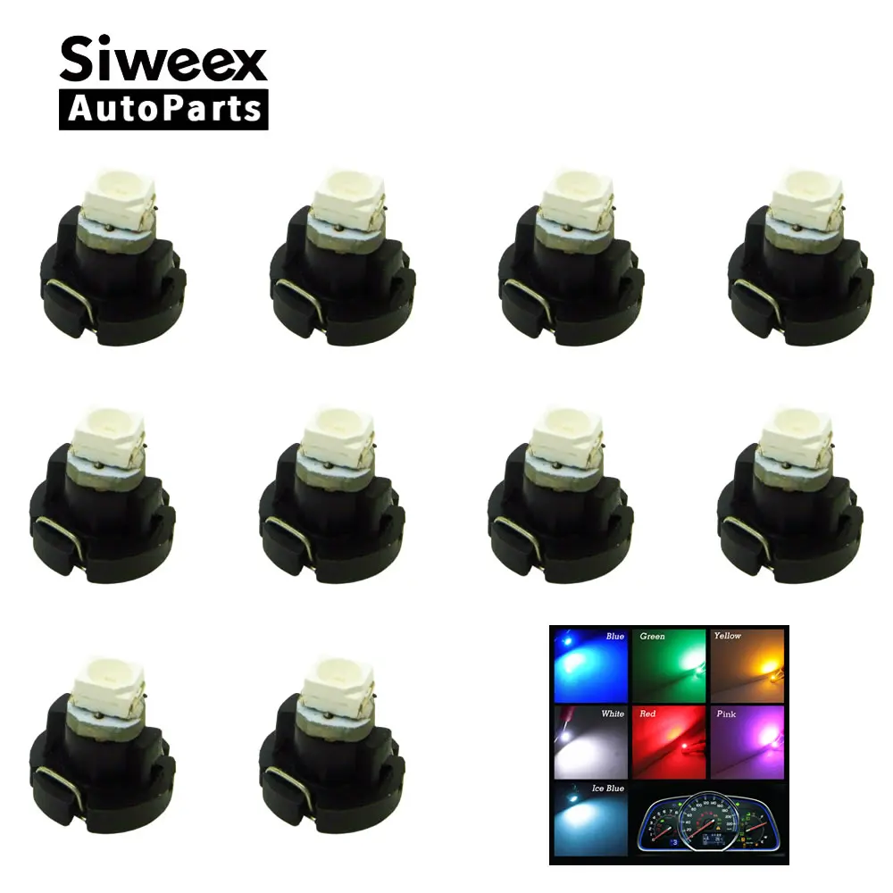 10x Automobiles Dash Lights T3 3528 SMD Gauges Instruments Panel Indicator Bulbs Neo Wedge DC 12V Car Interior Dashboard Lamps