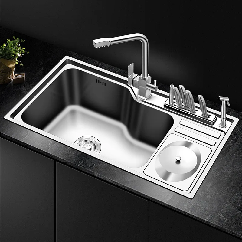 Кухонная раковина из нержавеющей стали двойная чаша над прилавком или прилавок